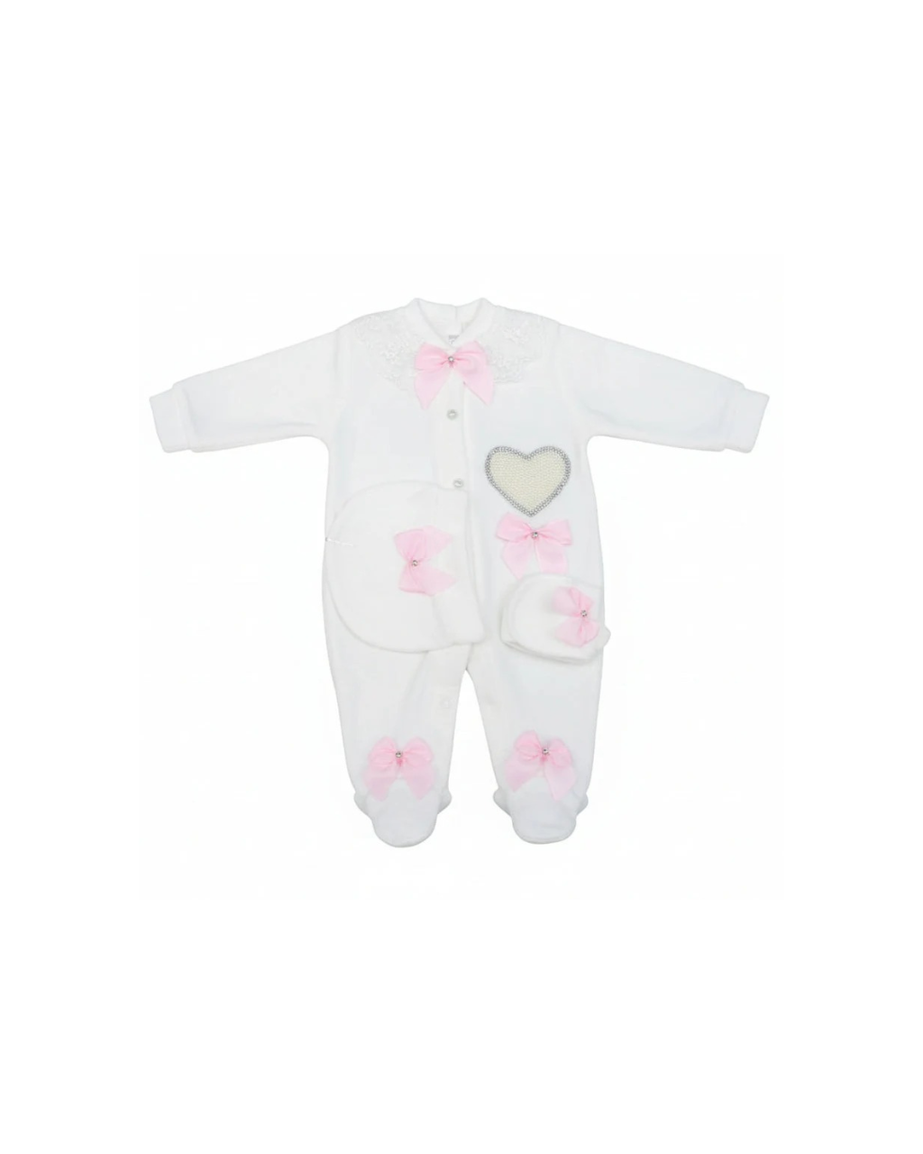 Combi-pantalon avec chapeau et gants pour fille