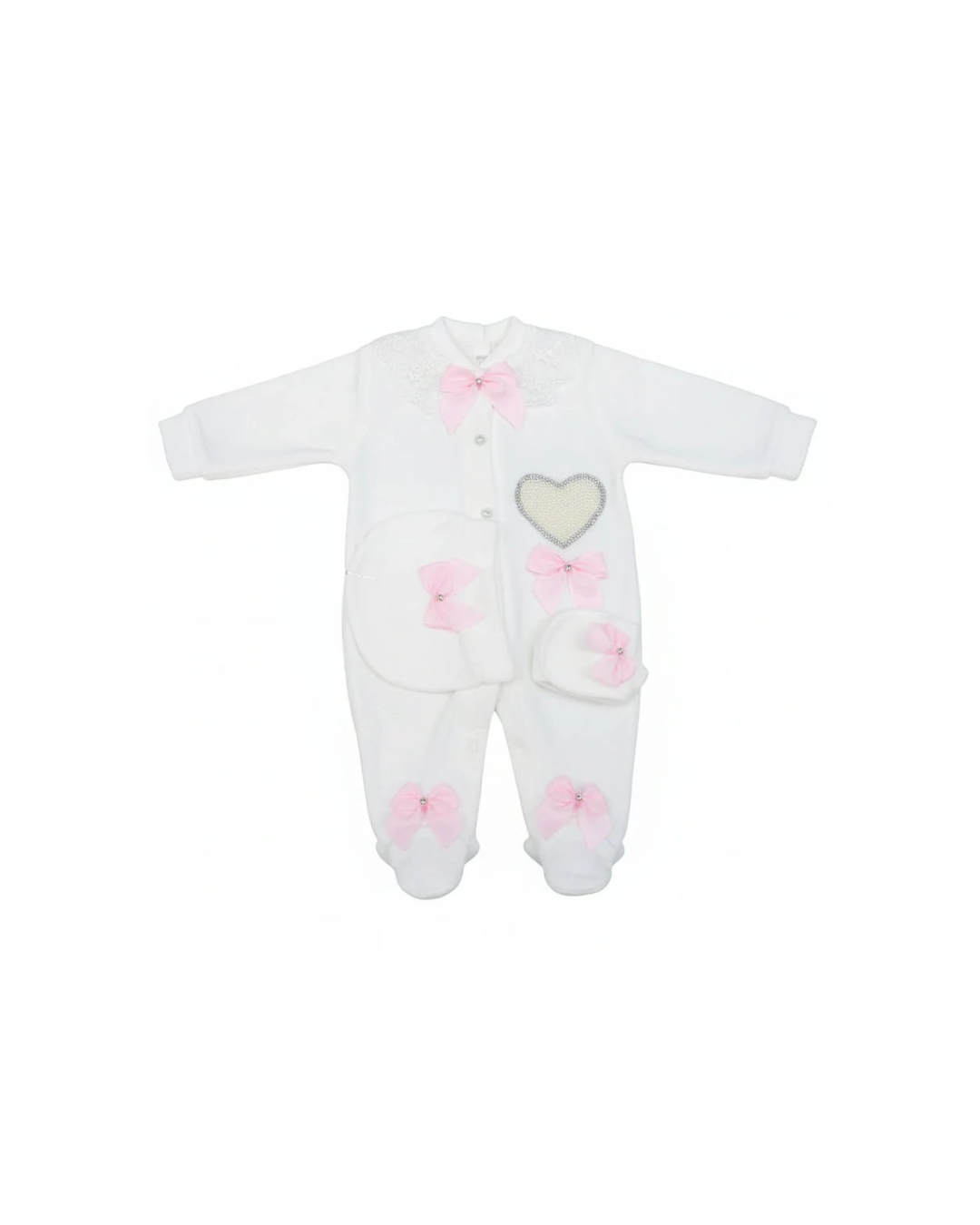 Combi-pantalon avec chapeau et gants pour fille