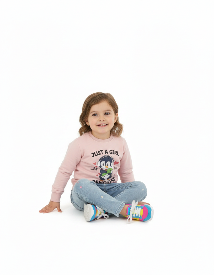 Jean avec sweat pour fille