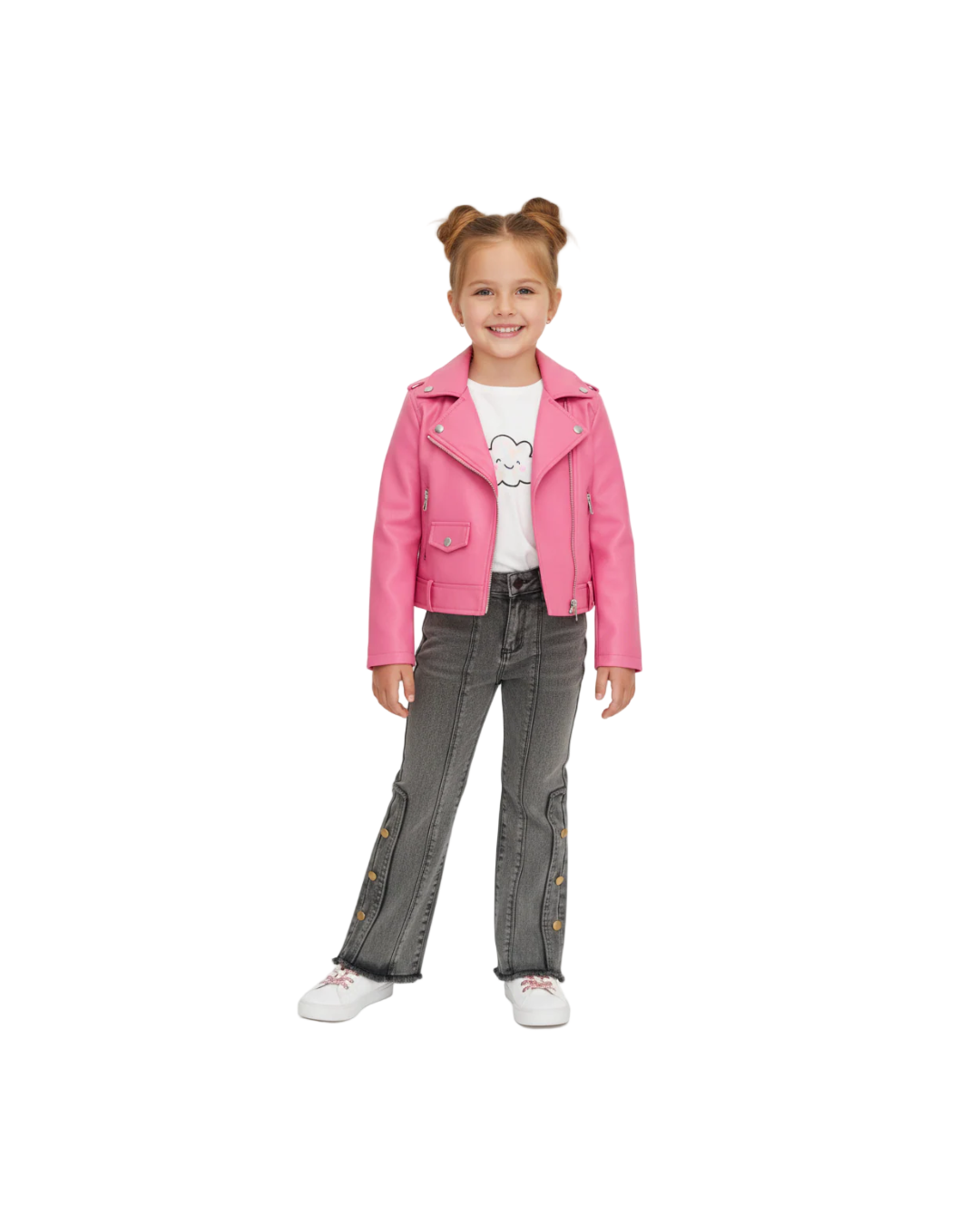 Jean avec bouton pour fille