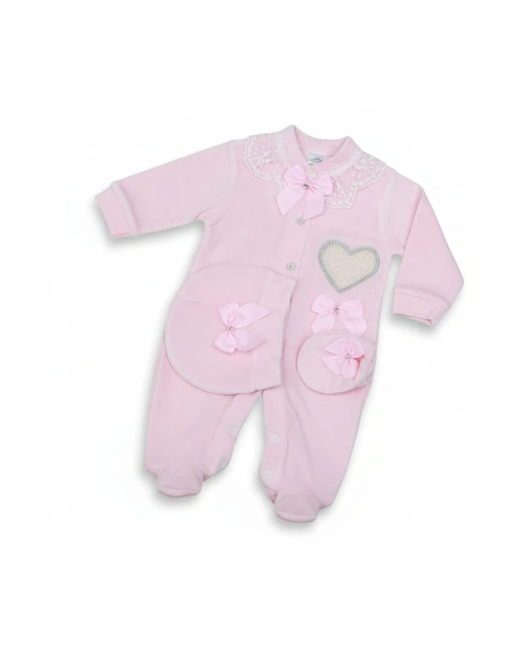 Combi-pantalon avec chapeau et gants pour fille